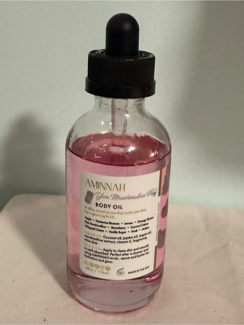 Aminnah “Yum Marshmallow” Body Oil - limited Edition Hydrating Skin Serum! NEW